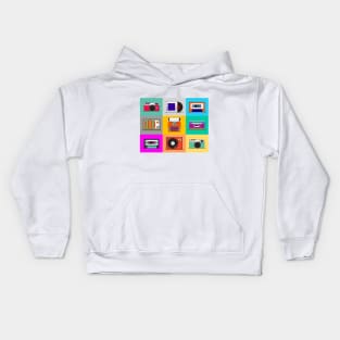 Pop art retro tech Kids Hoodie